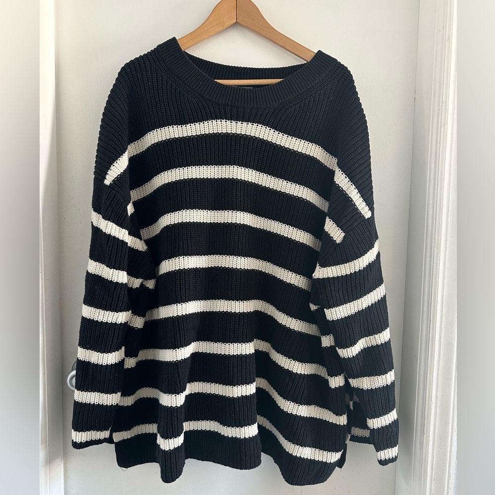 🌻 Love & Whimsy Chunky Oversized Striped Knit Sweater 🌻